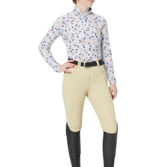 Kastel Denmark Tops - Kastel Angel Falls Floral Long Sleeve UPF Sun Shirt for golf or riding, NWT